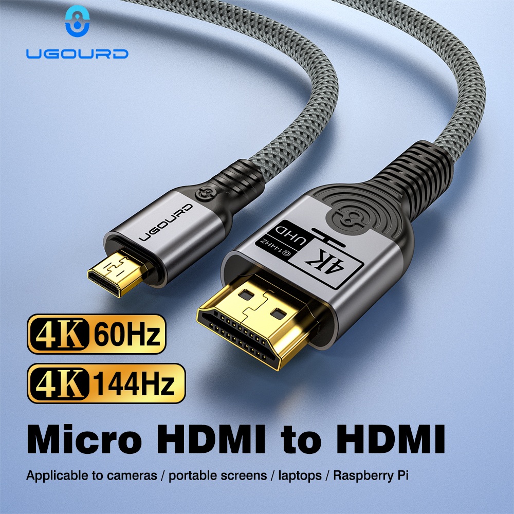High Refresh Monitor - UGOURD Nylonowy Kabel Micro HDMI do