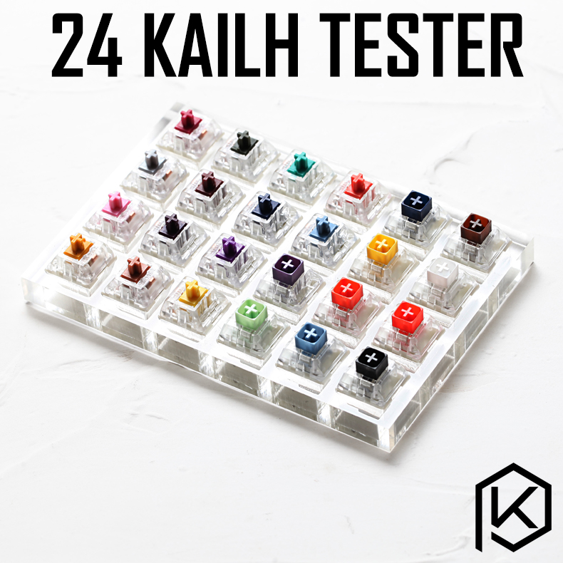 Pc Gaming Yellow - 24 przełączniki tester z akrylową podstawą