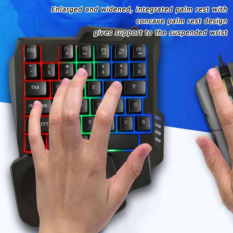 Pc Gaming Uk - Klawiatura gamingowa 35 klawiszy, jednoręczna, przewodowa