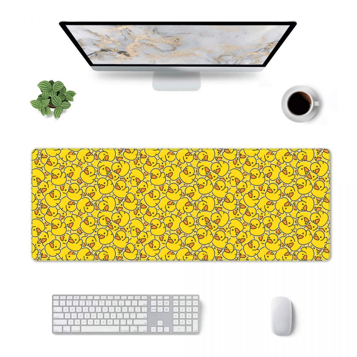 Pc Gaming Yellow - Duża podkładka pod mysz żółta z