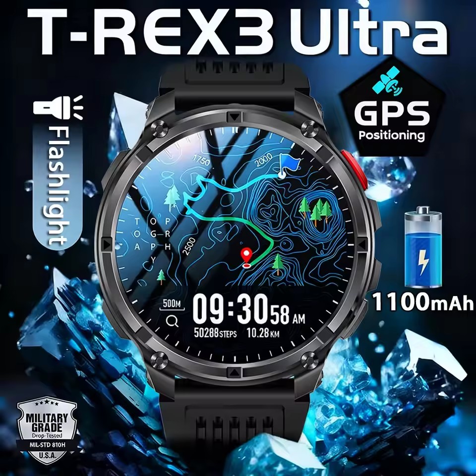 Nowy Wojskowy Smartwatch T-Rex – High Refresh Monitor recenzja i cena