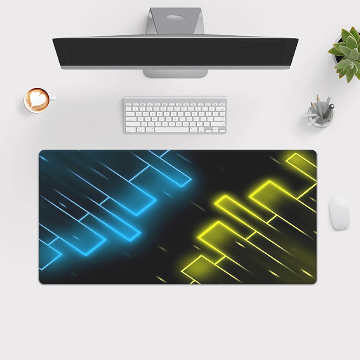 Podkładka pod mysz Neon Blue Y – Pc Gaming Yellow recenzja i cena