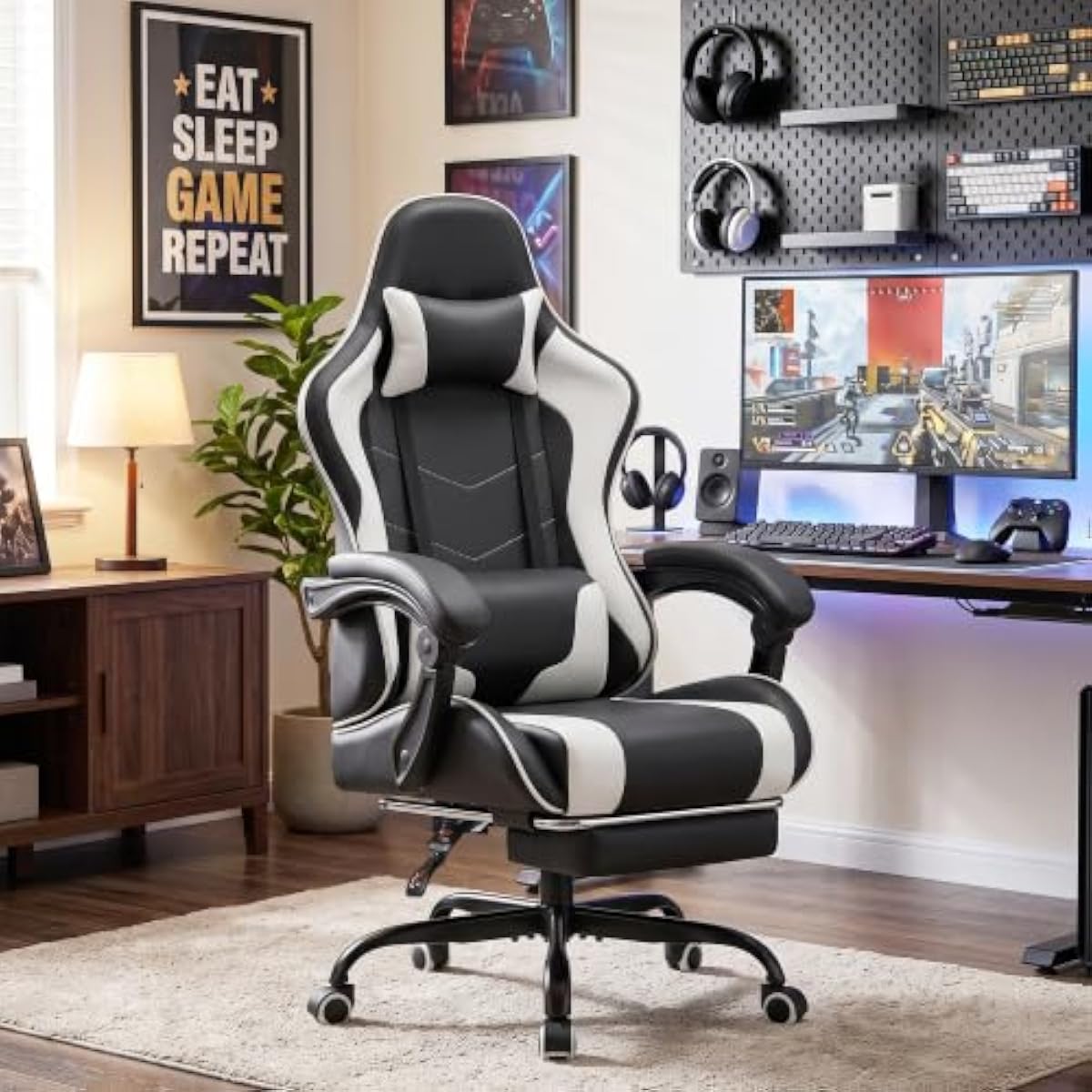 Krzesło gamingowe z regulowaną – Gaming Chair Lumbar Pillow recenzja i cena