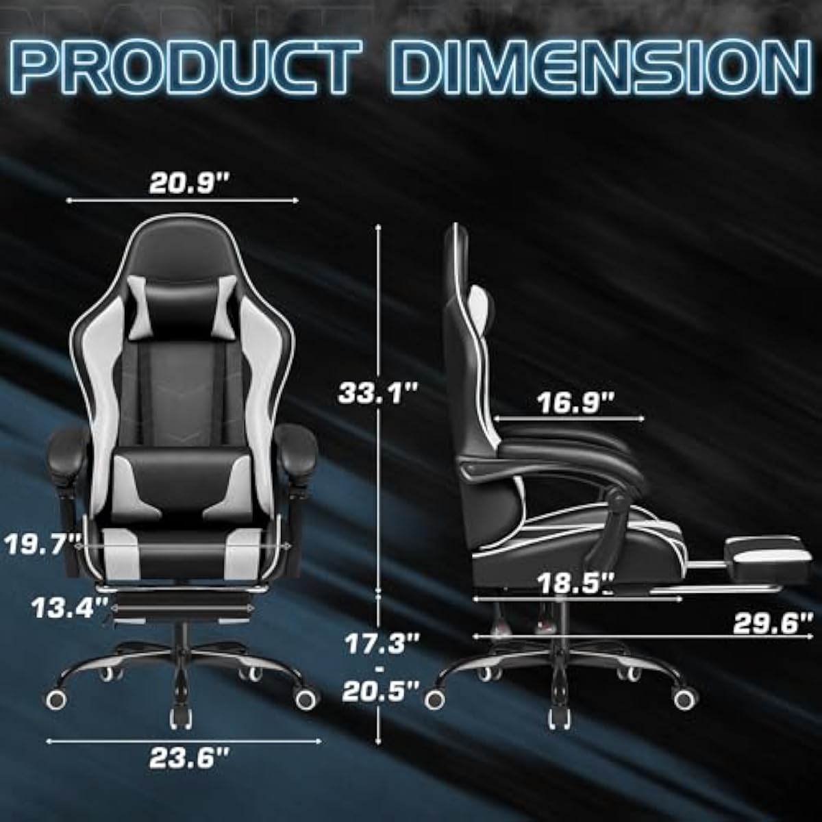 Krzesło gamingowe z regulowaną – Gaming Chair Lumbar Pillow recenzja i cena