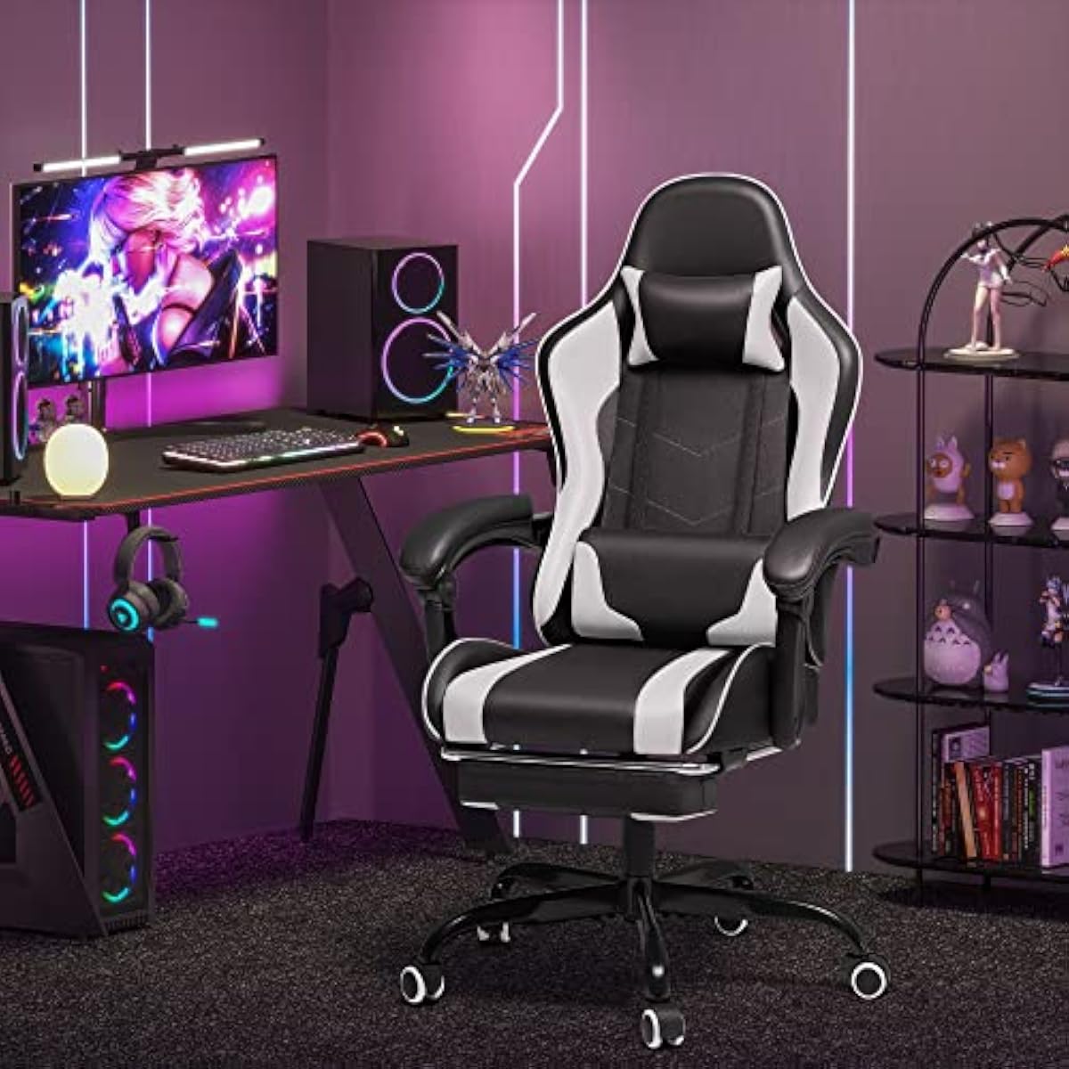 Krzesło gamingowe z regulowaną – Gaming Chair Lumbar Pillow recenzja i cena